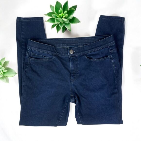 J. Jill 5-Pocket Denim Leggings in Shoreline Dark Wash - Size 6 - Picture 6 of 10